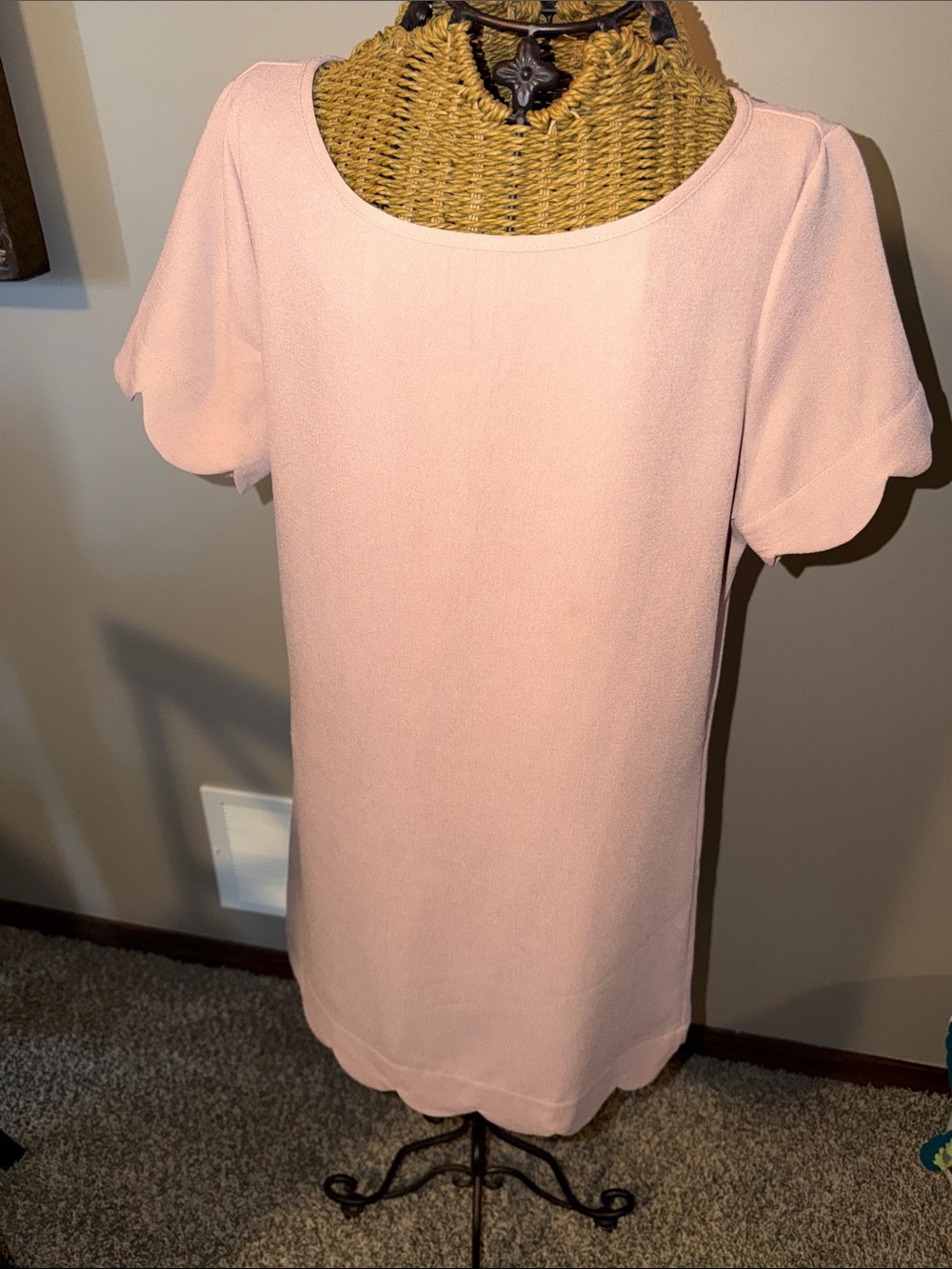 Women's Pink Short Sleeve Dress